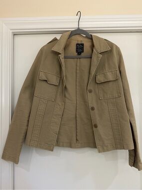 Y2K Lucky Brand Tan Cotton Jacket-M